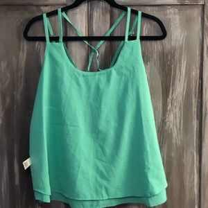 Bright green tank top
